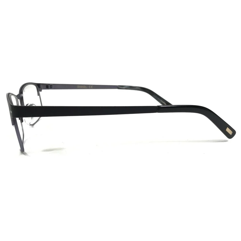 Iconik Eyeglasses Frames Miles C01 Black Grey Rectangular Full Rim 53-19-140